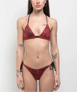 Affliction Y2K Flaming Dragon Bikini Swimsuit Size Small - Picture 1 of 7