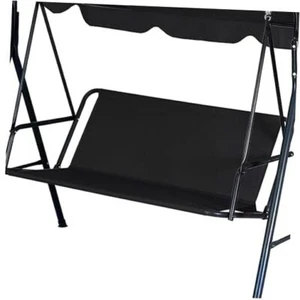 Swing Seat Replacement Swing Covers for Outdoor Patio Swing 3 Seater 600D Black - Picture 1 of 7