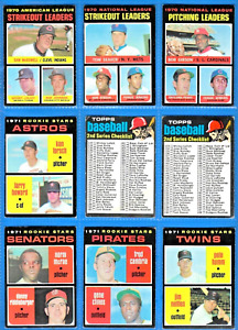 1971 Topps Baseball Cards Lot with HOF and Rookie Cards Seaver Gibson