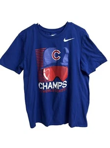 The Nike Tee 2016 Chicago Cubs World Series Champs T-Shirt BlueMen's L MLB Used - Picture 1 of 8