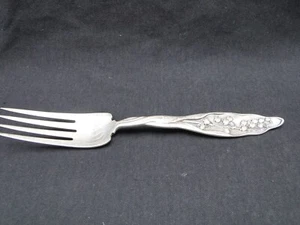 1885 Whiting SC&L "Lily of the Valley" Sterling Silver Cold Meat Fork 8⅞in - Picture 1 of 8