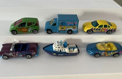 Matchbox Spongebob Squarepants Vehicles, Boat, Truck As Pictured-Set Of 6 - Image 1 of 4