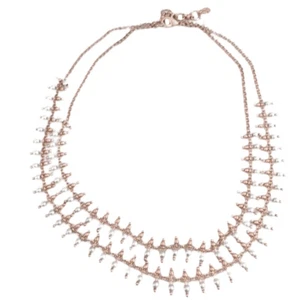 Lucky Brand Roségold Sead Perle Doppelstrang Halskette NEU - Bild 1 von 8