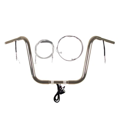 Kit de manillar precableado 1 1/4" cromado 14" Harley Road King 2014-2016 con ABS Foto 1 de 2