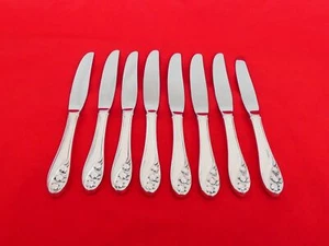 Set of 8 Gorham Sterling Silver Lily of the Valley Place Knives LO-10 - Picture 1 of 5