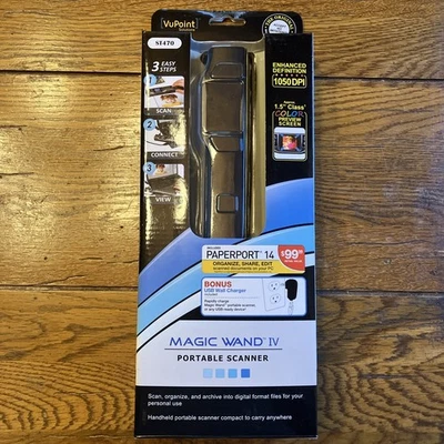 VU POINT MAGIC WAND IV PORTABLE SCANNER ST470 in Box Complete  - Image 1 of 4
