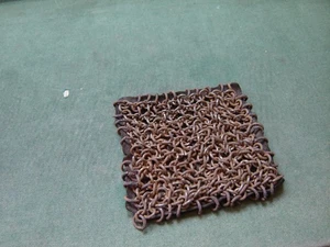 1900s WW1 Military Engineers Cavalry Leather & Chainmail Polisher Burnisher Tool - Picture 1 of 4