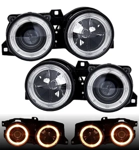 Juego de Faros for BMW E30 3 series 1982-1994 Angel Eyes Negro US LPBM23WP XINO  - Bild 1 von 14