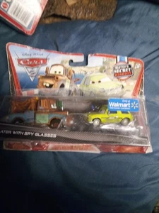 Disney Pixar Cars 2-pack Mater With Spy Glasses & Acer Mater's Secret Mission - Picture 1 of 4