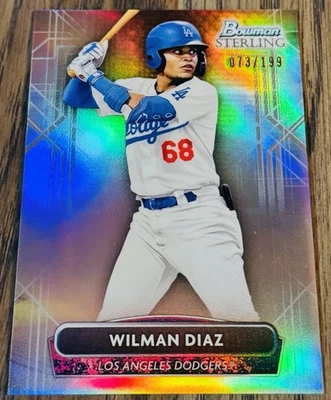 2022 Bowman Sterling Prospects Refractor /199 Wilman Diaz #BSP-100 - Image 1 of 2