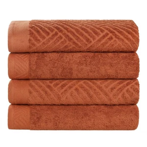 Basketweave Egyptian Cotton Bath Towels, Highly Absorbent, Includes; 4 Medium... - Picture 1 of 9