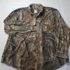 Vintage Remington Men's 3XL Real Tree Camouflage Long Sleeve Button Shirt Cotton - Picture 1 of 13