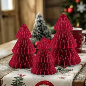 Paper Honeycomb Ball Christmas Tree Ornament Home Xmas Party Desktop Decoration - Picture 1 of 17