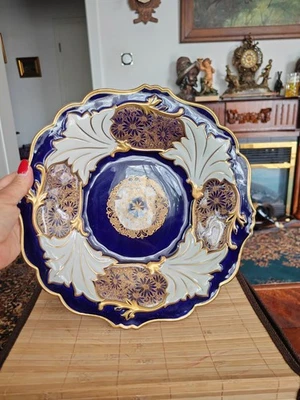 Prunkschale Weimar Jutta Kobalt Gold D 32 cm - Bild 1 von 4