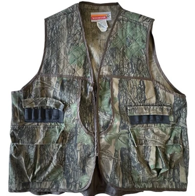 Vintage Winchester Hunting Vest Camo Men's XL Conceal Pockets Outdoor Shooting - Image 1 of 4