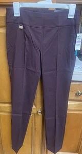 Alfani Women's Petite Tummy-Control Skinny-Leg Pull-On Pants, Wine, Size 4P NWT - Picture 1 of 9