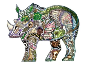 Liberty Puzzles - Rhino - COMPLETE - Picture 1 of 12