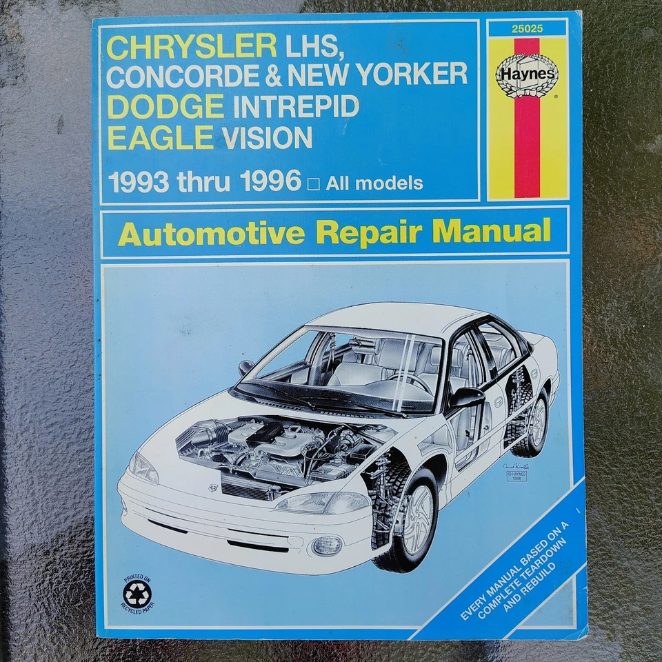 Manual de reparación Haynes 1993-1996 Chrysler Concorde LHS Dodge Intrepid Eagle Vision Foto 1 de 4