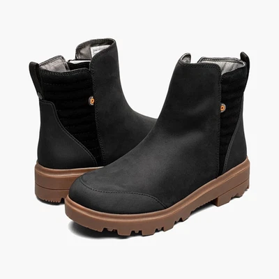 Botas Bogs Holly Cremallera Cuero II 73202-001 Mujer EE. UU. 8.5 Negras Impermeables RHS6209 Foto 1 de 4