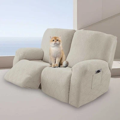 Funda Sofá Sillón Elástica Hoja Jacquard Impermeable, Protección Muebles Foto 1 de 4