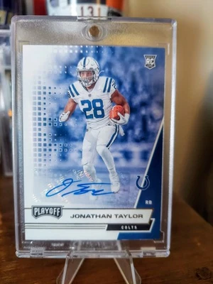 2020 JONATHAN TAYLOR Playoff Football #218 PLAYOFF ROOKIE AUTO  MVP?? 🔥 🔥  - Image 1 of 4