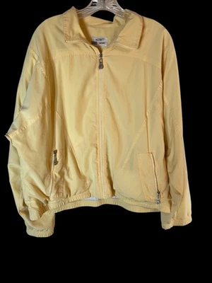 Vintage Koret Sport Women’s Yellow Zip-Up Windbreaker Jacket XL - Изображение 1 из 4