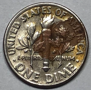 1999 P Roosevelt Dime Partial Missing Clad Layer On Obverse and Reverse - Picture 1 of 7