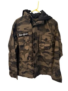 EUC AMP Men’s Camo Zip Button Hoodie New York Size L (564) - Picture 1 of 7
