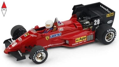 1/43 BRUMM FERRARI F1  126C4 N 28 BELGIUM GP 1984 RENE ARNOUX WITH DRIVER FIGURE - Immagine 1 di 3
