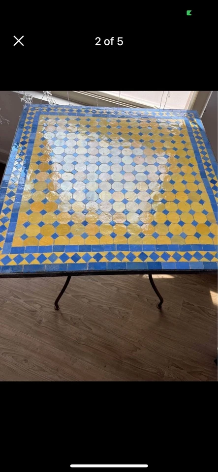 mesa mosaico mosaico vintage Foto 1 de 3