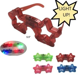 Paquete de 24 GAFAS INTERMITENTES ARCO IRIS LIGHT UP STAR LED sol fiesta arco iris rave discoteca - Imagen 1 de 1