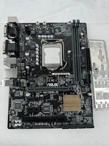 Asus H110M-C Rev 1.03 mATX Desktop Motherboard LGA 1151/Socket H4 DDR4; Tested - Picture 1 of 4