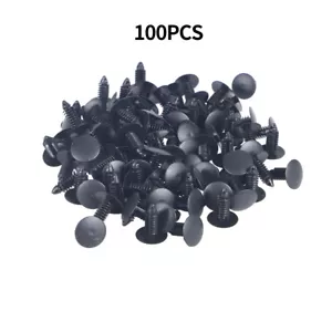 100X 8mm Bumper Clips Auto Car Hole Plastic Rivets Fastener Fender Push Pin US - Picture 1 of 13