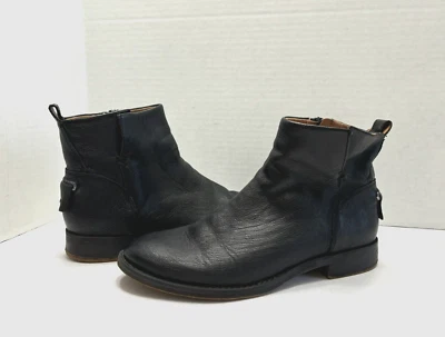 Franco Sarto Liz Botas Para Mujer Cuero Negro Tobillo Cremallera Lateral Botín Informal Talla 8 M Foto 1 de 4