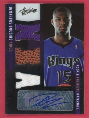 Demarcus Cousins RPA RC Patch Auto /499 2010-11 Panini Absolute Memorabilia #155 - Image 1 of 2