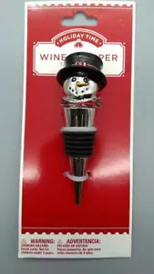 New Holiday Time Wine Stopper - Snowman Head Rubber Collectible Christmas BN F/S - Picture 1 of 1