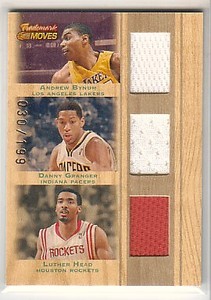 2007-08 Trademark Moves Triple Relics Bynum Danny Granger Head Jersey /199