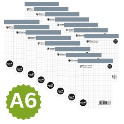 15 x Notizblöcke Notizblock Schreibblock Block kariert 48 Bl. 60g/m² DIN A6 - Bild 1 von 2