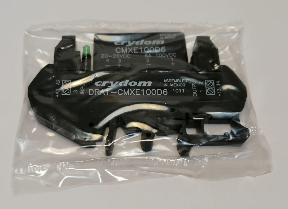 Crydom DRA1-CMXE100D6 Solid State Relais Din Hutschiene 100VDC/6A | IN 20-28VDC - Bild 1 von 1