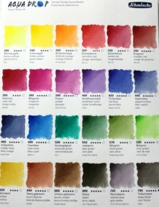 Schmincke Aqua Drop  24 verschiedene Farbtöne a 30ml (GP1L=230€) - Picture 1 of 26