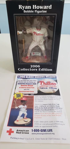 Ryan Howard Phillies Bobblehead July 26, 2006 Collectors Edition w/ Game Ticket Cover