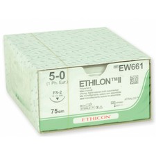 22305 - SUTURA MONOFILAMENTO ETHICON ETHILON - GAUGE 5/0 - ago 19 mm - GIMA