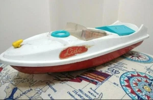 VINTAGE LIDO TIN LITHO PLASTIC BOAT GERMANY 1960's - Picture 1 of 4
