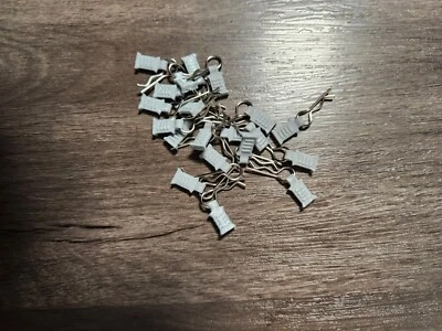 20 pack of Silver RC Body Clips and Grey Pull Tabs - Image 1 of 3