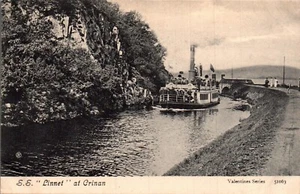 BOAT POSTCARD S.S. "Linnet" at Crinan, Pleasure Boat, England, Unposted. - Picture 1 of 2