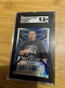 PAUL WALL 2023 LEAF METAL POP CENTURY BLUE WAVE AUTO #’d 1/10 - Bild 1 von 6