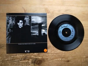 U2 Where The Streets Have No Name Excellent 7" Single Vinyl Record IS340 - Picture 1 of 2