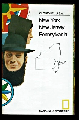 1978-1 January NEW YORK Close-up NY JERSEY PA National Geographic Map EUC - A3+ Foto 1 de 4