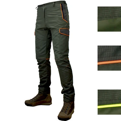 Pantalone Uomo Antistrappo Caccia Pesca Trekking Escursioni In Tessuto Tecnico - Immagine 1 di 4