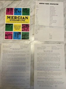 MERCIAN CYCLES LTD. Vintage Años 70 Nuevo-Antiguo-Stock Catálogo y lista de precios. (NJ) - Imagen 1 de 6